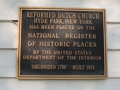 Reformed Dutch Church Hyde Park Marker image. Click for full size.