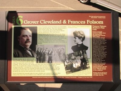 Grover Cleveland & Frances Folsom Marker. Click for full size. Grover Cleveland & Frances Folsom Marker image. Click for full size.