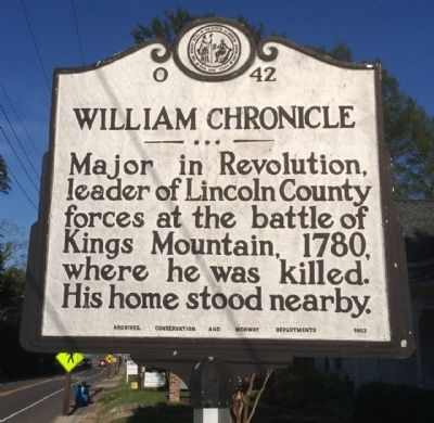 William Chronicle Marker image. Click for full size.