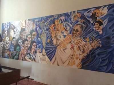 Mural inside Ciudad Barrios Catholic Church image. Click for full size.