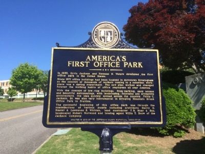 America's First Office Park Marker image. Click for full size.