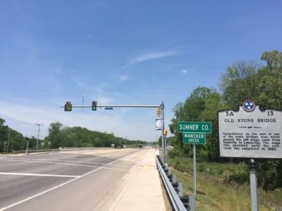View of marker looking north towards Sumner County. image. Click for full size.