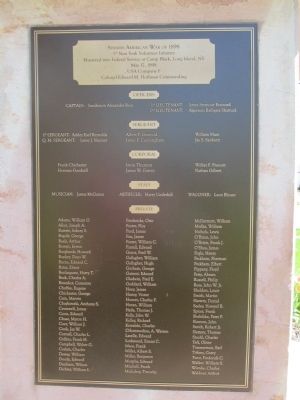 Spanish American War 1898 Panel. Click for full size. Spanish American War 1898 Panel image. Click for full size.