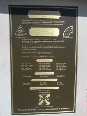 NY Guard Co. L/ Co. C 1st Battalion Panel. Click for full size. NY Guard Co. L/ Co. C 1st Battalion Panel image. Click for full size.