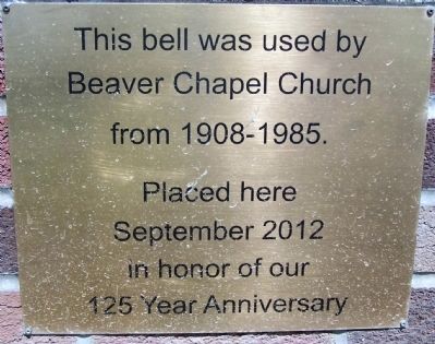 Beaver Chapel Church Marker image. Click for full size.