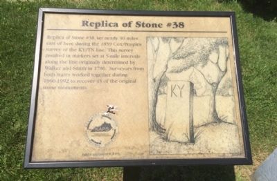 Replica of Stone #38 Marker. Click for full size. Replica of Stone #38 Marker image. Click for full size.