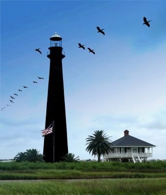Lighthouse Across the Highway From the Fort image. Click for full size.