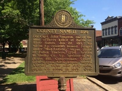 County Named, 1819 Marker image. Click for full size.