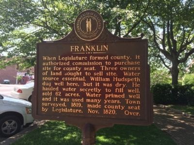 Franklin Marker. Click for full size. Franklin Marker image. Click for full size.