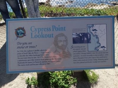 Cypress Point Lookout Marker. Click for full size. Cypress Point Lookout Marker image. Click for full size.