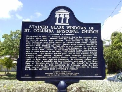 Stained Glass Windows of St. Columba Episcopal Church Marker image. Click for full size.