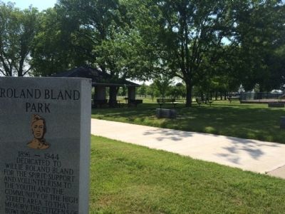 Roland Bland Park with marker in background. image. Click for full size.