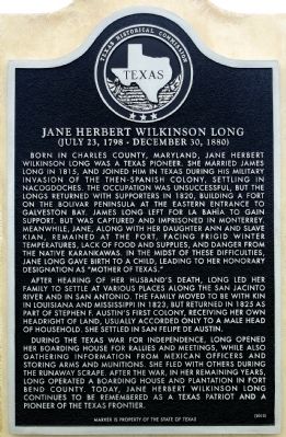Jane Herbert Wilkinson Long Marker image. Click for full size.