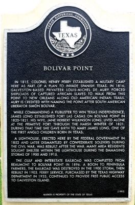 Bolivar Point Marker image. Click for full size.