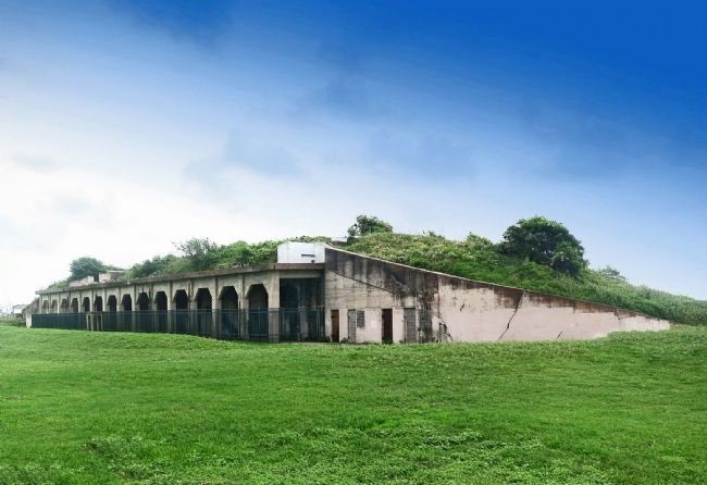 Fort Travis Main Building. Click for full size. Fort Travis Main Building image. Click for full size.