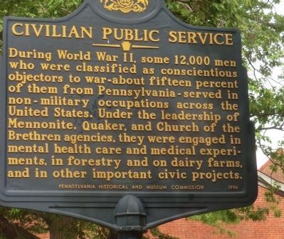 Civilian Public Service Marker. Click for full size. Civilian Public Service Marker image. Click for full size.