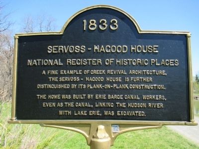 1833 Servoss-Hagood House Marker image. Click for full size.