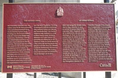 The Rideau Canal Marker image. Click for full size.