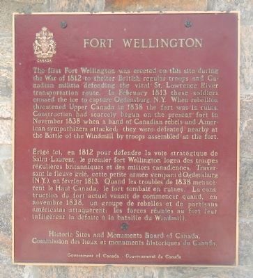 Fort Wellington Marker image. Click for full size.