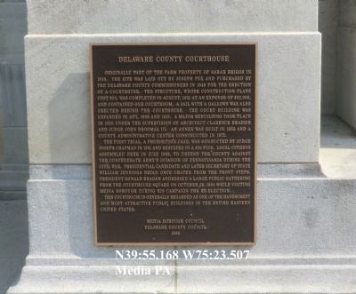 Delaware County Courthouse Marker image. Click for full size.