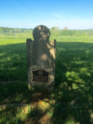 Rev. Robert Stockton gravestone & Revolutionary War plaque. image. Click for full size.