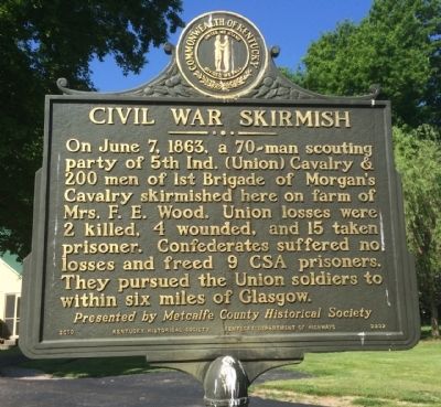 Civil War Skirmish Marker image. Click for full size.