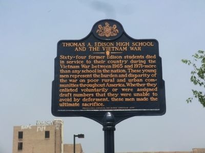 Thomas A. Edison High School and the Vietnam War Marker image. Click for full size.