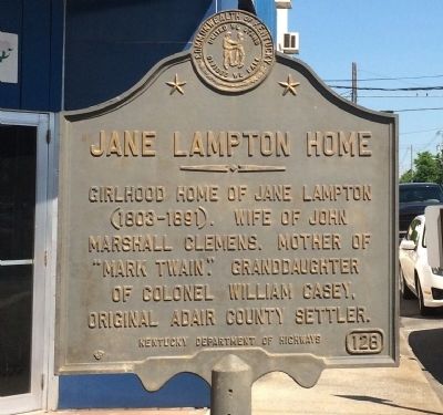 Jane Lampton Home Marker image. Click for full size.
