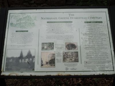 The Nathanael Greene Homestead Cemetery Marker image. Click for full size.