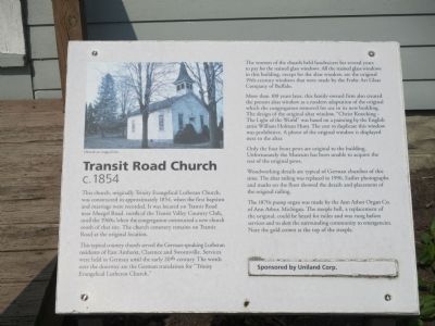 Transit Road Church Marker image. Click for full size.