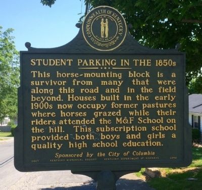 Student Parking in the 1850s Marker image. Click for full size.