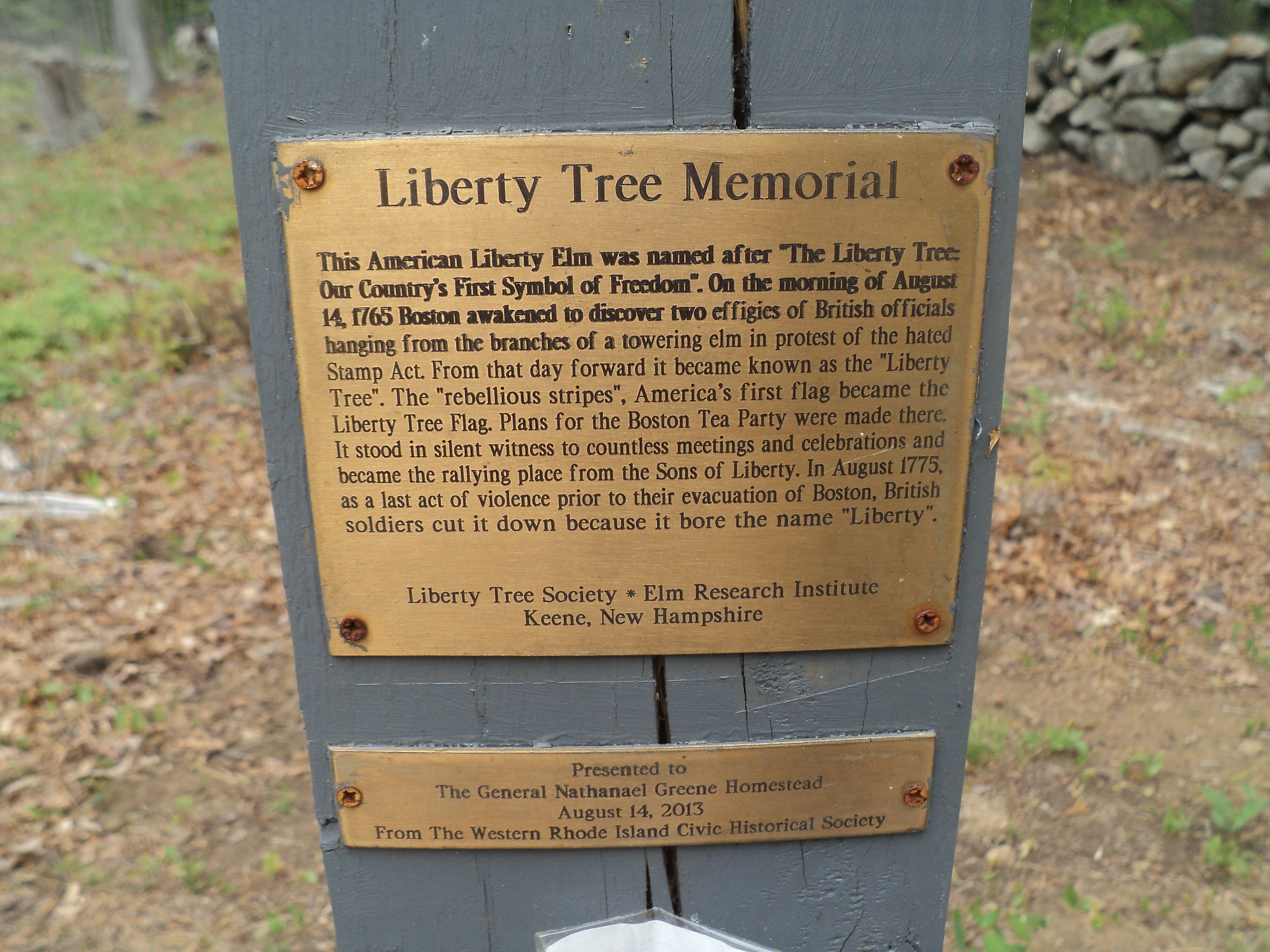 Liberty Tree Memorial Marker