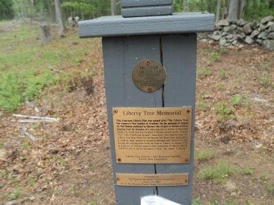 Liberty Tree Memorial Marker. Click for full size. Liberty Tree Memorial Marker image. Click for full size.