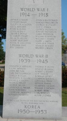 Prescott War Memorial Marker. Click for full size. Prescott War Memorial Marker image. Click for full size.
