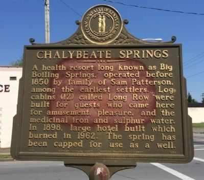 Chalybeate Springs Marker image. Click for full size.