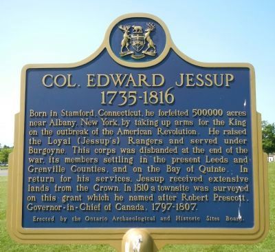 Col. Edward Jessup Marker image. Click for full size.