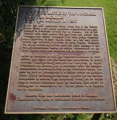The Battle of the Windmill Marker image. Click for full size.