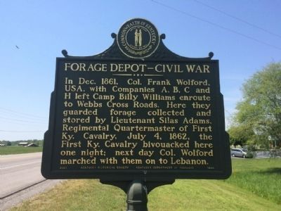 Forage Depot-Civil War Marker image. Click for full size.