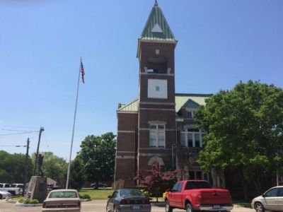 Casey County Courthouse (Marker in foreground). Click for full size. Casey County Courthouse (Marker in foreground) image. Click for full size.