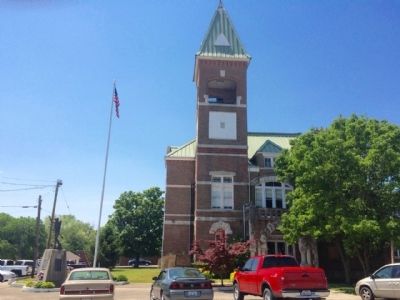 Casey County Courthouse (Marker under trees on right). Click for full size. Casey County Courthouse (Marker under trees on right) image. Click for full size.