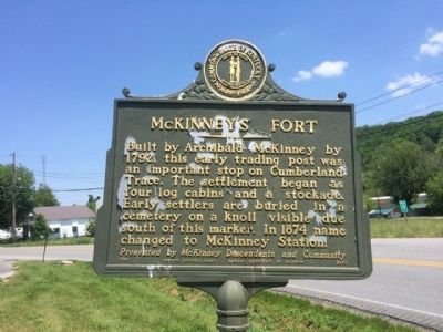 McKinney's Fort Marker. Click for full size. McKinney's Fort Marker image. Click for full size.
