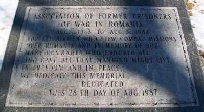 Association of Former Prisoners of War in Romania Marker. Click for full size. Association of Former Prisoners of War in Romania Marker image. Click for full size.