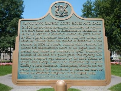 Johnstown District Court House and Gaol Marker. Click for full size. Johnstown District Court House and Gaol Marker image. Click for full size.