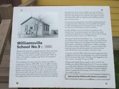 Williamsville School No.9 Marker image. Click for full size.