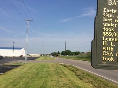 View of marker looking north on Camargo Road. image. Click for full size.