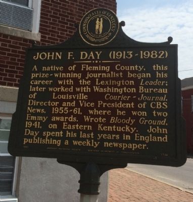 John F. Day (1913-1982) Marker. Click for full size. John F. Day (1913-1982) Marker image. Click for full size.