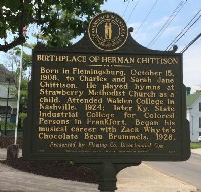 Birthplace of Herman Chittison Marker image. Click for full size.