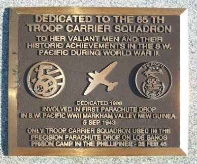 65th Troop Carrier Squadron Marker image. Click for full size.