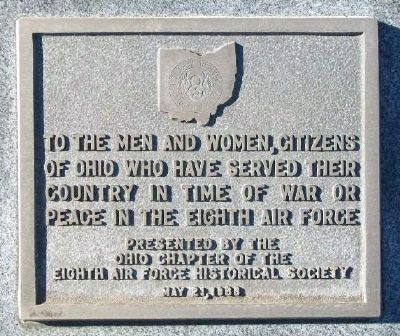 Ohioans Who Served in the 8th Air Force Marker image. Click for full size.