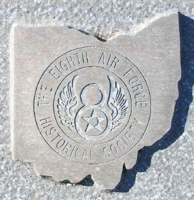 8th Air Force Historical Society Emblem on Marker image. Click for full size.